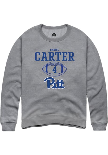 Daniel Carter Rally Mens Graphite Pitt Panthers NIL Sport Icon Crew Sweatshirt