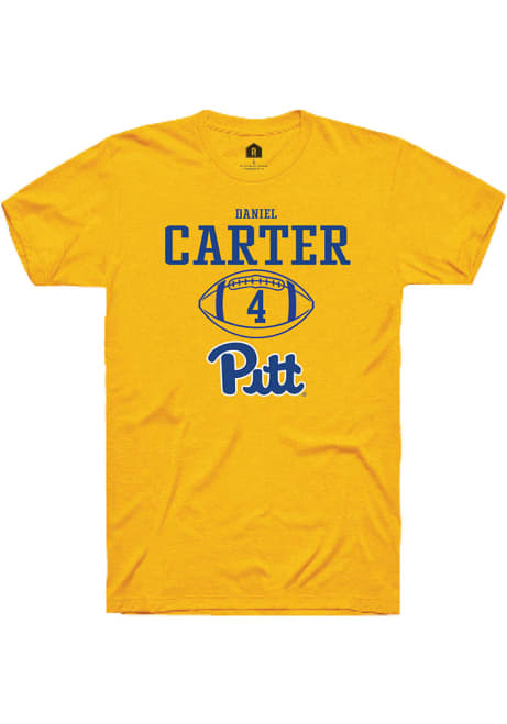 Daniel Carter Gold Pitt Panthers NIL Sport Icon Short Sleeve T Shirt