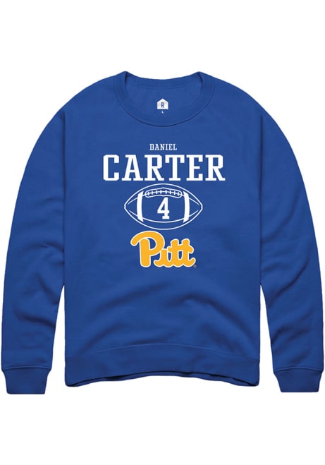 Daniel Carter Rally Mens Blue Pitt Panthers NIL Sport Icon Crew Sweatshirt