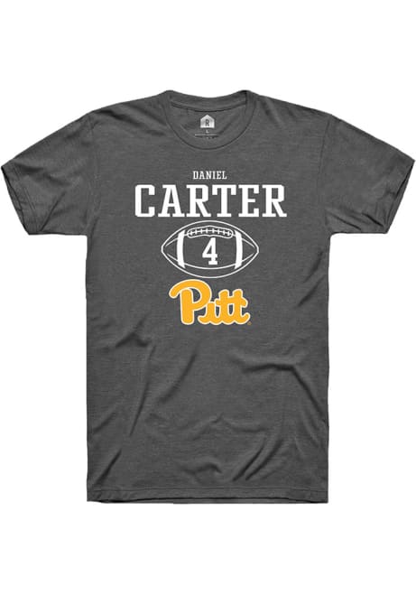 Daniel Carter Dark Grey Pitt Panthers NIL Sport Icon Short Sleeve T Shirt