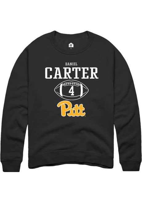 Daniel Carter Rally Mens Black Pitt Panthers NIL Sport Icon Crew Sweatshirt