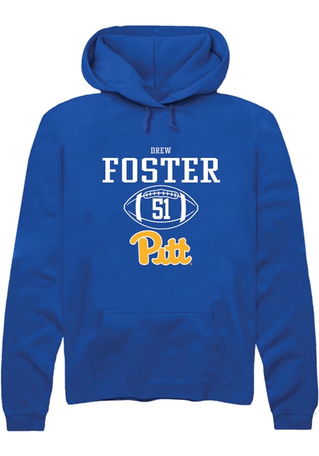 Drew Foster Rally Mens Blue Pitt Panthers NIL Sport Icon Hooded Sweatshirt