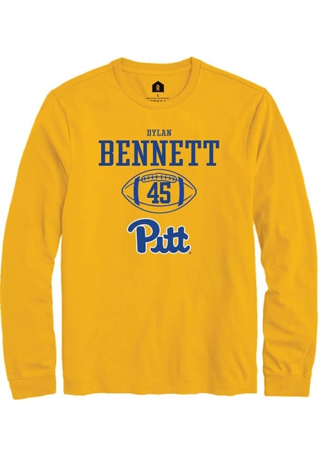 Dylan Bennett Rally Mens Gold Pitt Panthers NIL Sport Icon Tee