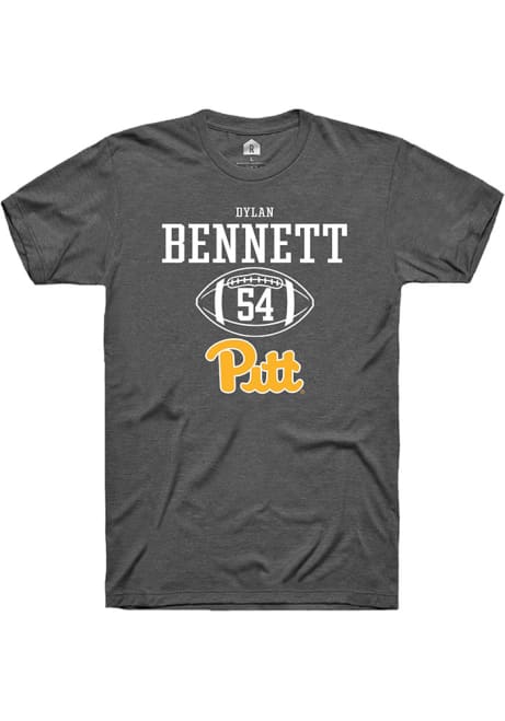 Dylan Bennett Dark Grey Pitt Panthers NIL Sport Icon Short Sleeve T Shirt