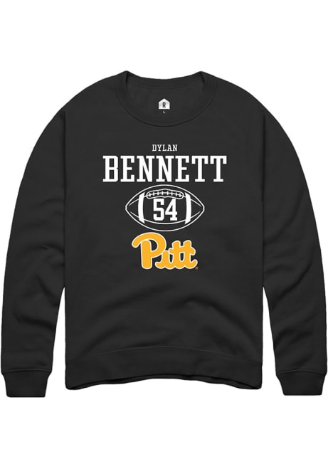 Dylan Bennett Rally Mens Black Pitt Panthers NIL Sport Icon Crew Sweatshirt