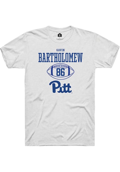 Gavin Bartholomew White Pitt Panthers NIL Sport Icon Short Sleeve T Shirt