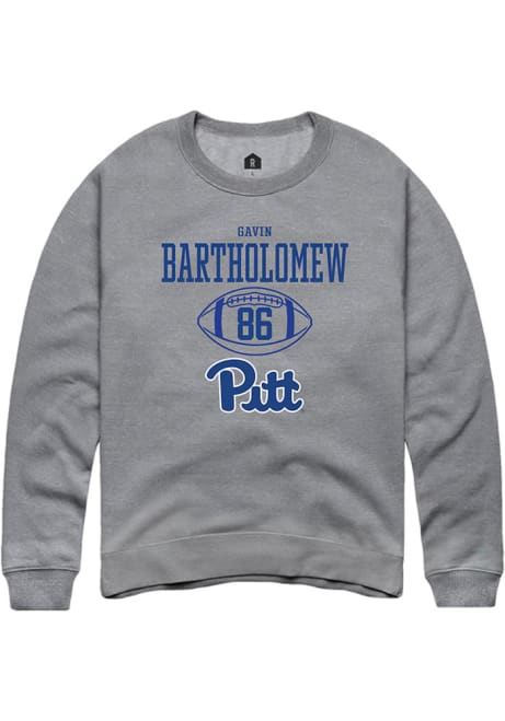 Gavin Bartholomew Rally Mens Graphite Pitt Panthers NIL Sport Icon Crew Sweatshirt