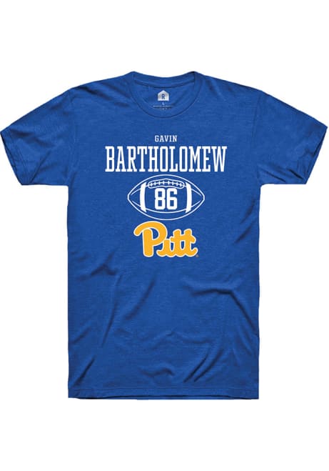 Gavin Bartholomew Blue Pitt Panthers NIL Sport Icon Short Sleeve T Shirt