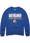 Main image for Gavin Bartholomew  Rally Pitt Panthers Mens Blue NIL Stacked Box Long Sleeve Crew Sweatshirt