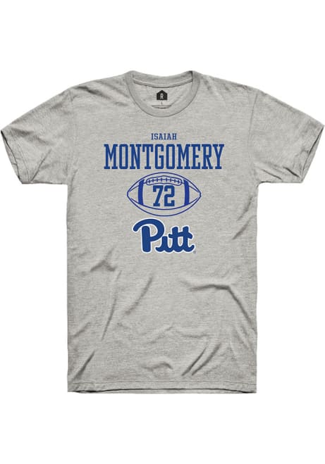 Isaiah  Montgomery Ash Pitt Panthers NIL Sport Icon Short Sleeve T Shirt