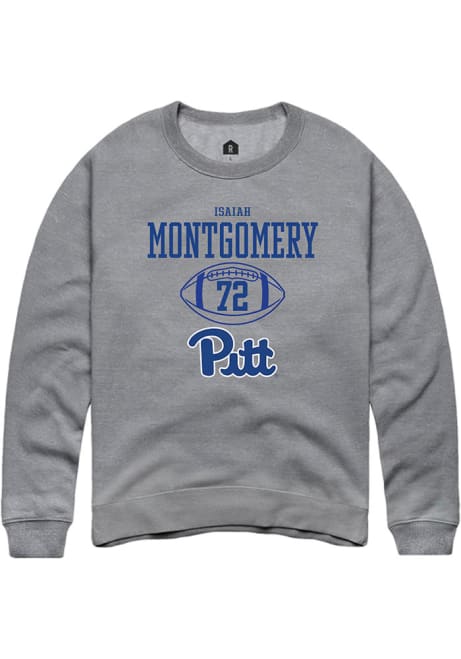 Isaiah  Montgomery Rally Mens Graphite Pitt Panthers NIL Sport Icon Crew Sweatshirt