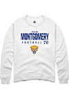 Main image for Isaiah  Montgomery Rally Mens White Pitt Panthers NIL Stacked Box Crew Sweatshirt