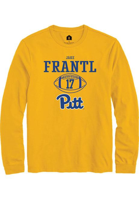 Jake Frantl Rally Mens Gold Pitt Panthers NIL Sport Icon Tee