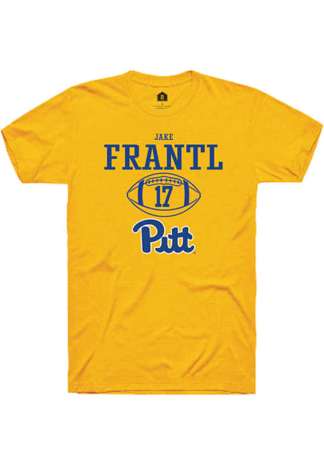 Jake Frantl Gold Pitt Panthers NIL Sport Icon Short Sleeve T Shirt