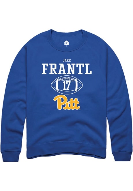 Jake Frantl Rally Mens Blue Pitt Panthers NIL Sport Icon Crew Sweatshirt