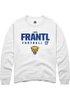 Main image for Jake Frantl Rally Mens White Pitt Panthers NIL Stacked Box Crew Sweatshirt