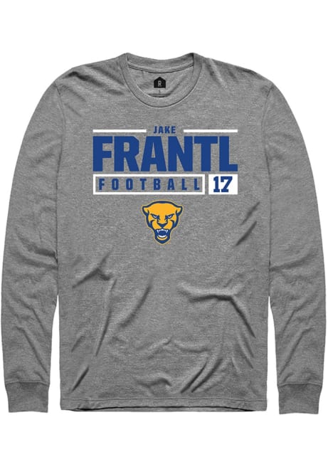 Jake Frantl Rally Mens Graphite Pitt Panthers NIL Stacked Box Tee