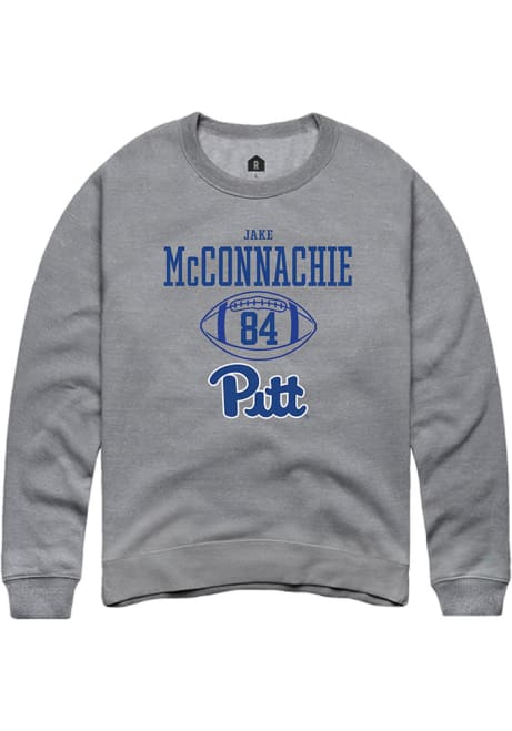 Jake McConnachie Rally Mens Graphite Pitt Panthers NIL Sport Icon Crew Sweatshirt