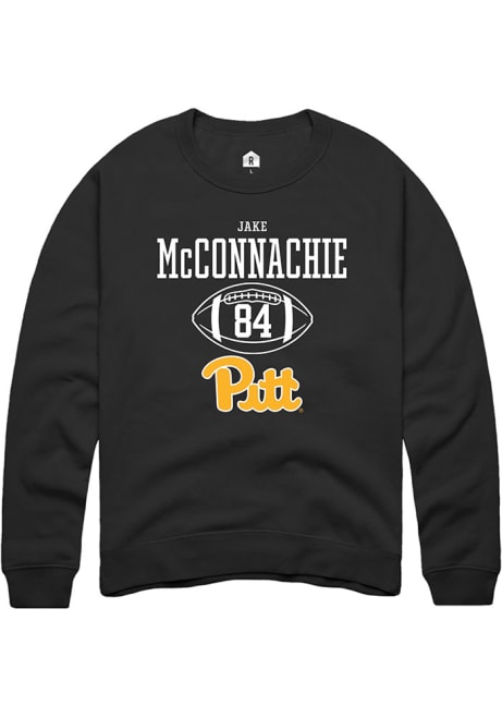 Jake McConnachie Rally Mens Black Pitt Panthers NIL Sport Icon Crew Sweatshirt