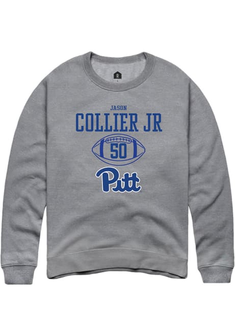 Jason Collier Jr. Rally Mens Graphite Pitt Panthers NIL Sport Icon Crew Sweatshirt