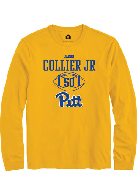 Jason Collier Jr. Rally Mens Gold Pitt Panthers NIL Sport Icon Tee