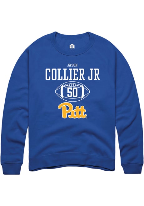 Jason Collier Jr. Rally Mens Blue Pitt Panthers NIL Sport Icon Crew Sweatshirt