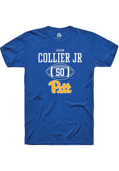 Jason Collier Jr. Blue Pitt Panthers NIL Sport Icon Short Sleeve T Shirt