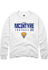 Main image for Javon Mcintyre Rally Mens White Pitt Panthers NIL Stacked Box Crew Sweatshirt