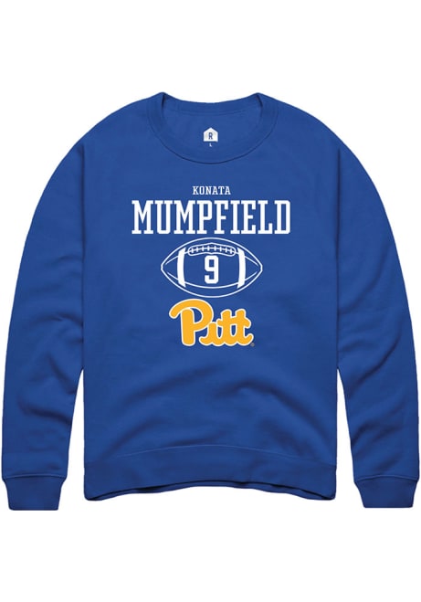 Konata Mumpfield Rally Mens Blue Pitt Panthers NIL Sport Icon Crew Sweatshirt