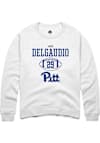 Main image for Luke DelGaudio Rally Mens White Pitt Panthers NIL Sport Icon Crew Sweatshirt
