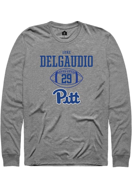 Luke DelGaudio Rally Mens Graphite Pitt Panthers NIL Sport Icon Tee