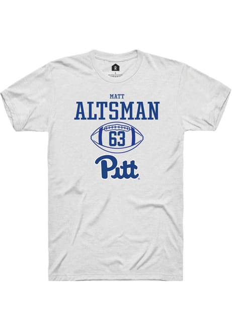 Matt Altsman White Pitt Panthers NIL Sport Icon Short Sleeve T Shirt