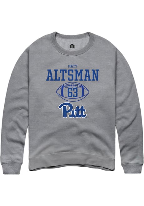 Matt Altsman Rally Mens Graphite Pitt Panthers NIL Sport Icon Crew Sweatshirt