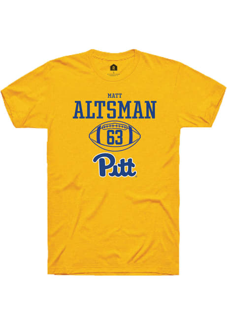 Matt Altsman Gold Pitt Panthers NIL Sport Icon Short Sleeve T Shirt