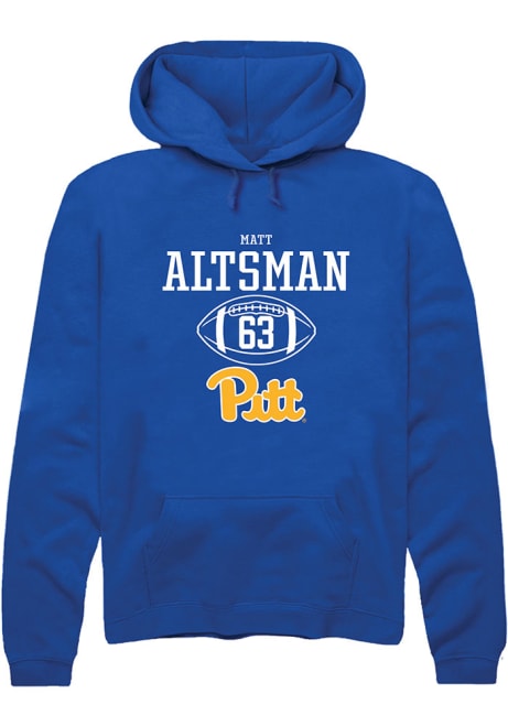 Matt Altsman Rally Mens Blue Pitt Panthers NIL Sport Icon Hooded Sweatshirt