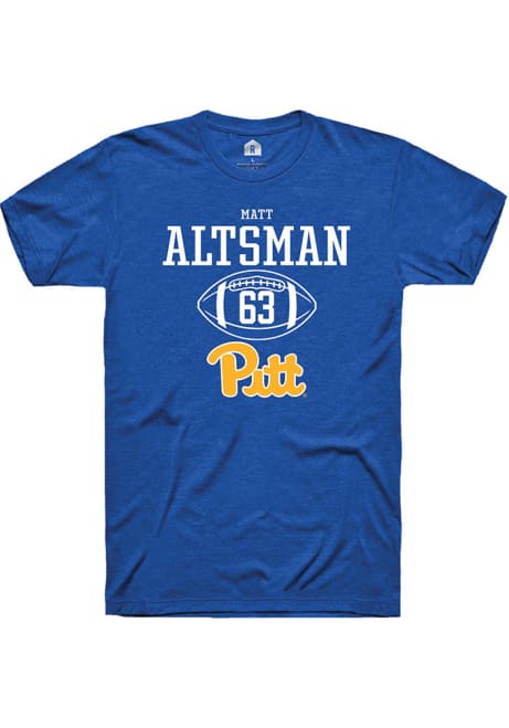 Matt Altsman Blue Pitt Panthers NIL Sport Icon Short Sleeve T Shirt