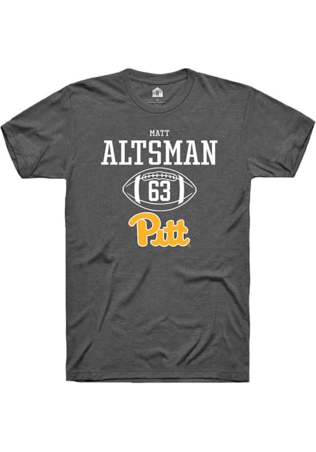 Matt Altsman Dark Grey Pitt Panthers NIL Sport Icon Short Sleeve T Shirt