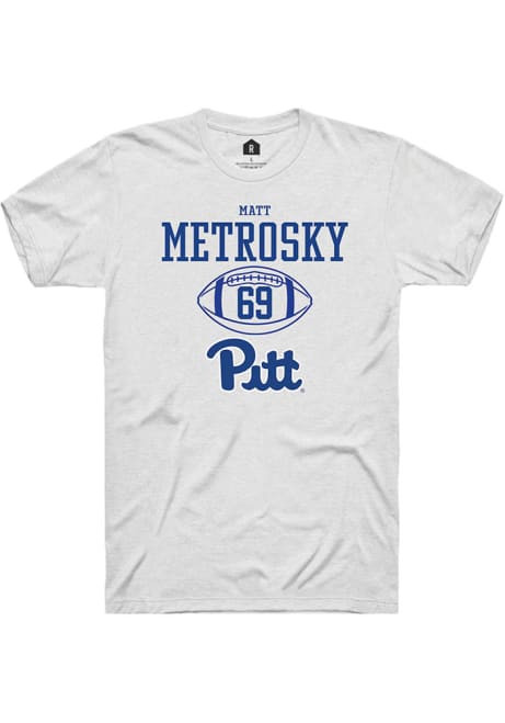 Matt Metrosky White Pitt Panthers NIL Sport Icon Short Sleeve T Shirt