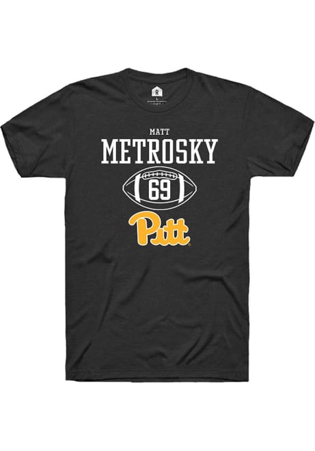 Matt Metrosky Black Pitt Panthers NIL Sport Icon Short Sleeve T Shirt