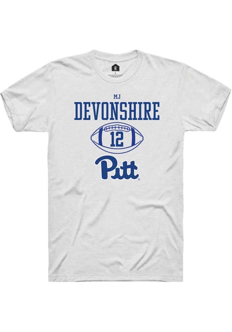 MJ Devonshire White Pitt Panthers NIL Sport Icon Short Sleeve T Shirt