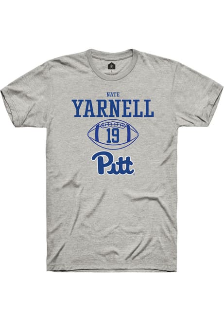 Nate Yarnell Ash Pitt Panthers NIL Sport Icon Short Sleeve T Shirt