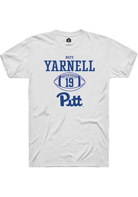 Nate Yarnell White Pitt Panthers NIL Sport Icon Short Sleeve T Shirt