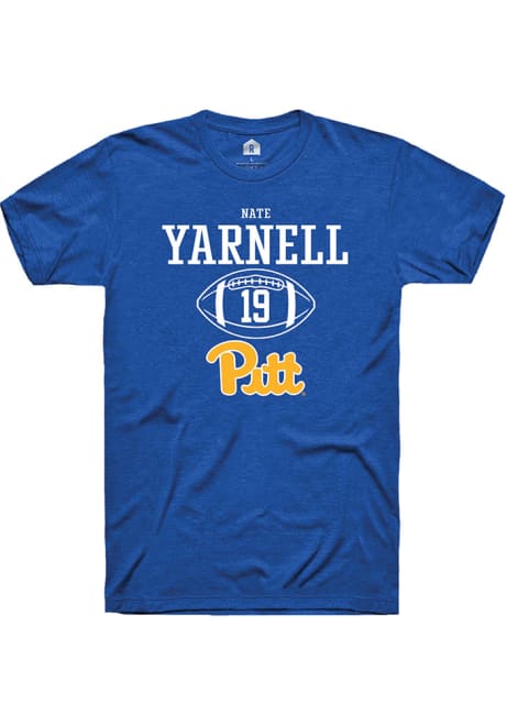 Nate Yarnell Blue Pitt Panthers NIL Sport Icon Short Sleeve T Shirt