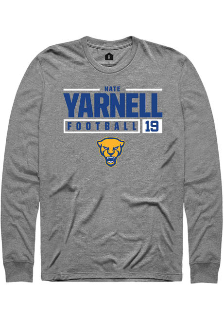 Nate Yarnell Rally Mens Graphite Pitt Panthers NIL Stacked Box Tee