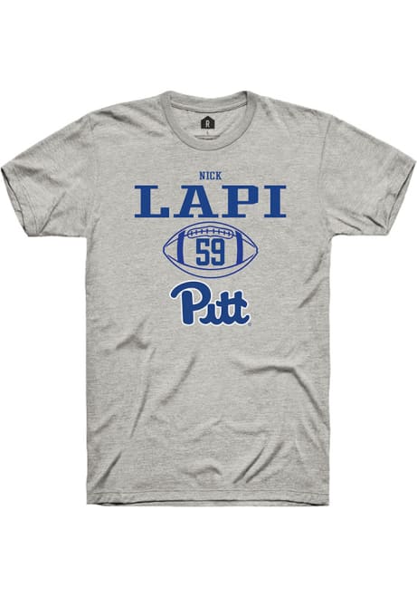 Nick Lapi Ash Pitt Panthers NIL Sport Icon Short Sleeve T Shirt