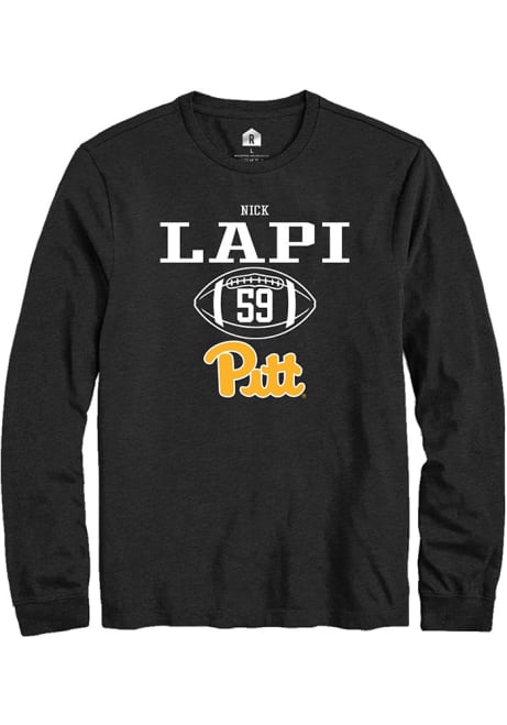 Nick Lapi Rally Mens Black Pitt Panthers NIL Sport Icon Tee