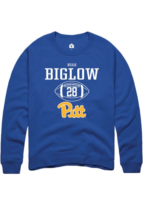 Noah Biglow Rally Mens Blue Pitt Panthers NIL Sport Icon Crew Sweatshirt