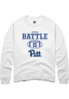 Main image for Rashad Battle Rally Mens White Pitt Panthers NIL Sport Icon Crew Sweatshirt