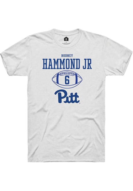 Rodney Hammond Jr. White Pitt Panthers NIL Sport Icon Design Short Sleeve T Shirt