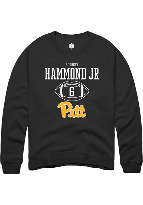 Rodney Hammond Jr. Rally Mens Black Pitt Panthers NIL Sport Icon Crew Sweatshirt